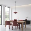 Lampa wisząca BABEL 1 BURGUNDY BL – kaskadowy klosz w kolorze burgundowym