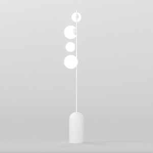 Lampa podłogowa ETNO LP4 WHITE – cztery punkty światła w smukłej formie