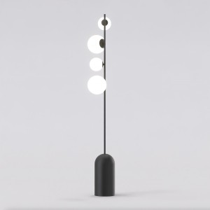 Lampa podłogowa ETNO LP4 BLACK – smukła forma i cztery punkty światła