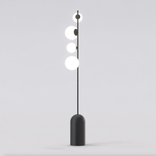Lampa podłogowa ETNO LP4 BLACK – smukła forma i cztery punkty światła