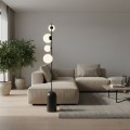 Lampa podłogowa ETNO LP4 BLACK – smukła forma i cztery punkty światła