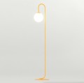Lampa podłogowa FLOR LP1 ORANGE łukowa ze szklanym kloszem