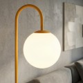 Lampa podłogowa FLOR LP1 ORANGE łukowa ze szklanym kloszem