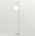 Lampa podłogowa FLOR LP1 MOKKA łukowa ze szklanym kloszem