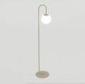 Lampa podłogowa FLOR LP1 MOKKA łukowa ze szklanym kloszem