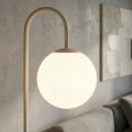 Lampa podłogowa FLOR LP1 MOKKA łukowa ze szklanym kloszem
