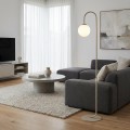 Lampa podłogowa FLOR LP1 MOKKA łukowa ze szklanym kloszem