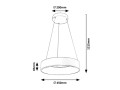 LAMPA WISZĄCA KOŁO ADELINE LED + PILOT 3929 RABALUX