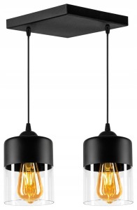 Lampa plafon wiszący Szklane klosze RETRO LED #969 