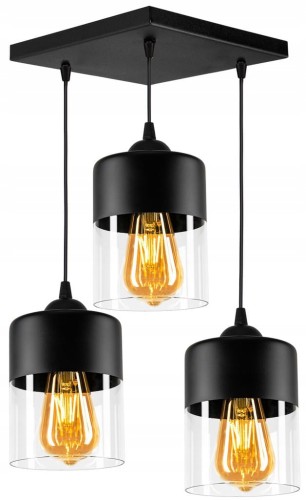Lampa plafon wiszący Szklane klosze RETRO LED #970 
