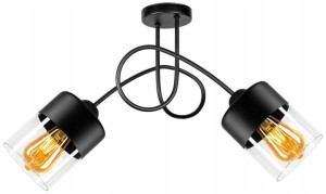 Plafon Szklane klosze 2xE27 RETRO LED #972