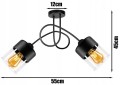 Plafon Szklane klosze 2xE27 RETRO LED #972