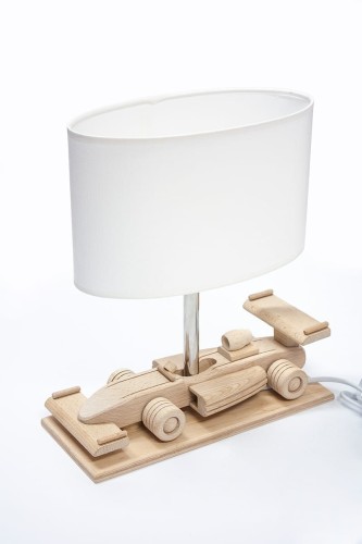 Dziecięca lampka biurkowa Wyścigówka WHITE 411.23.09 Hellux