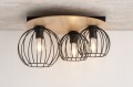 Lampa sufitowa/plafon CYBER 3 koło dąb/czarny