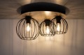 Lampa sufitowa/plafon CYBER 3 koło dąb/czarny
