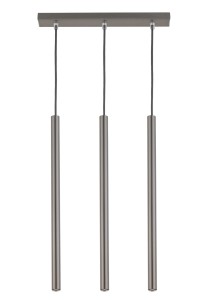 SOPEL 3 PROSTY SREBRNY lampa wisząca
