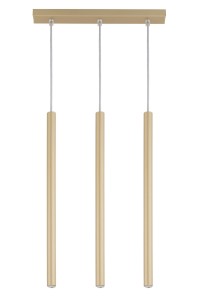 SOPEL 3 PROSTY ZŁOTY MAT lampa wisząca