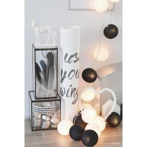 Cotton Ball Lights 10 szt Black&White