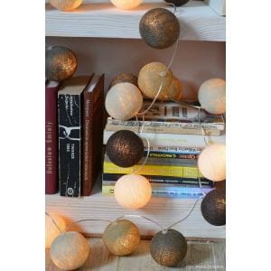 Cotton Ball Lights 20 szt Taupe