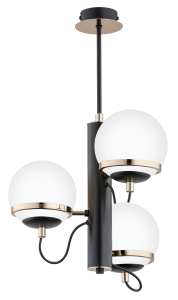 Lampa sufitowa 3-punktowa LUMINA czarny/stare złoto