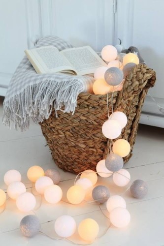 Cotton Ball Lights 20 szt Green Canoe