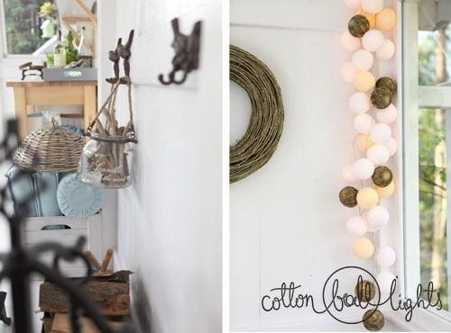 Cotton Ball Lights BY GREEN CANOE NATURAL 50 szt