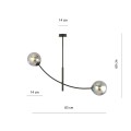 Lampa sufitowa HUNTER 2 BLACK/GRAFIT