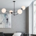Lampa sufitowa HUNTER 4 BLACK/OPAL