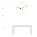 Lampa sufitowa HUNTER 4 BLACK/OPAL