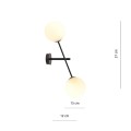 Kinkiet LINEAR K2 BLACK/OPAL