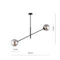 Lampa sufitowa LINEAR 2 BLACK/GRAFIT