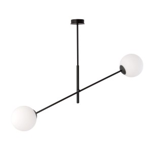 Lampa sufitowa LINEAR 2 BLACK/OPAL