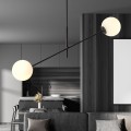 Lampa sufitowa LINEAR 2 BLACK/OPAL