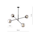 Lampa sufitowa LINEAR 4 BLACK/GRAFIT