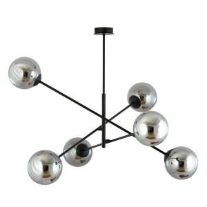Lampa sufitowa LINEAR 6 BLACK/GRAFIT