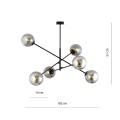 Lampa sufitowa LINEAR 6 BLACK/GRAFIT