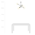 Lampa sufitowa LINEAR 6 BLACK/OPAL