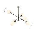 Lampa sufitowa LINEAR 6 BLACK/OPAL
