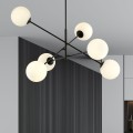 Lampa sufitowa LINEAR 6 BLACK/OPAL