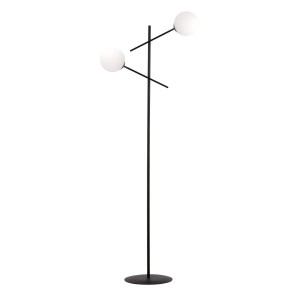 Lampa podłogowa LINEAR LP2 BLACK/OPAL