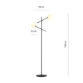 Lampa podłogowa LINEAR LP2 BLACK/OPAL