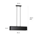 Lampa wisząca minimalistyczna GENTOR 2 BLACK