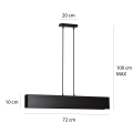 Lampa wisząca minimalistyczna GENTOR 3 BLACK