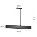 Lampa wisząca minimalistyczna GENTOR 4 BLACK