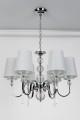 Lampa wisząca 6-punktowa glamour CHARLOTTE 70 cm chrom