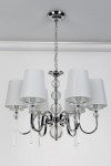 Lampa wisząca 6-punktowa glamour CHARLOTTE 70 cm chrom
