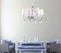 Lampa wisząca 8-punktowa glamour CHARLOTTE 75 cm chrom