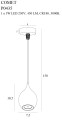 Lampa wisząca 1-punktowa LED nowoczesna COMET DROP czarny