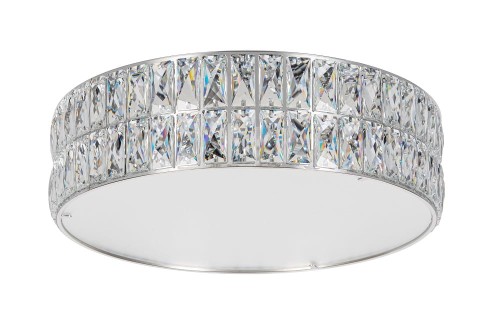 Lampa sufitowa/plafon z kryształkami glamour DIAMANTE MAŁY 38 cm chrom