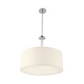 Lampa wisząca z abażurem glamour ELEGANCE 55 cm biały